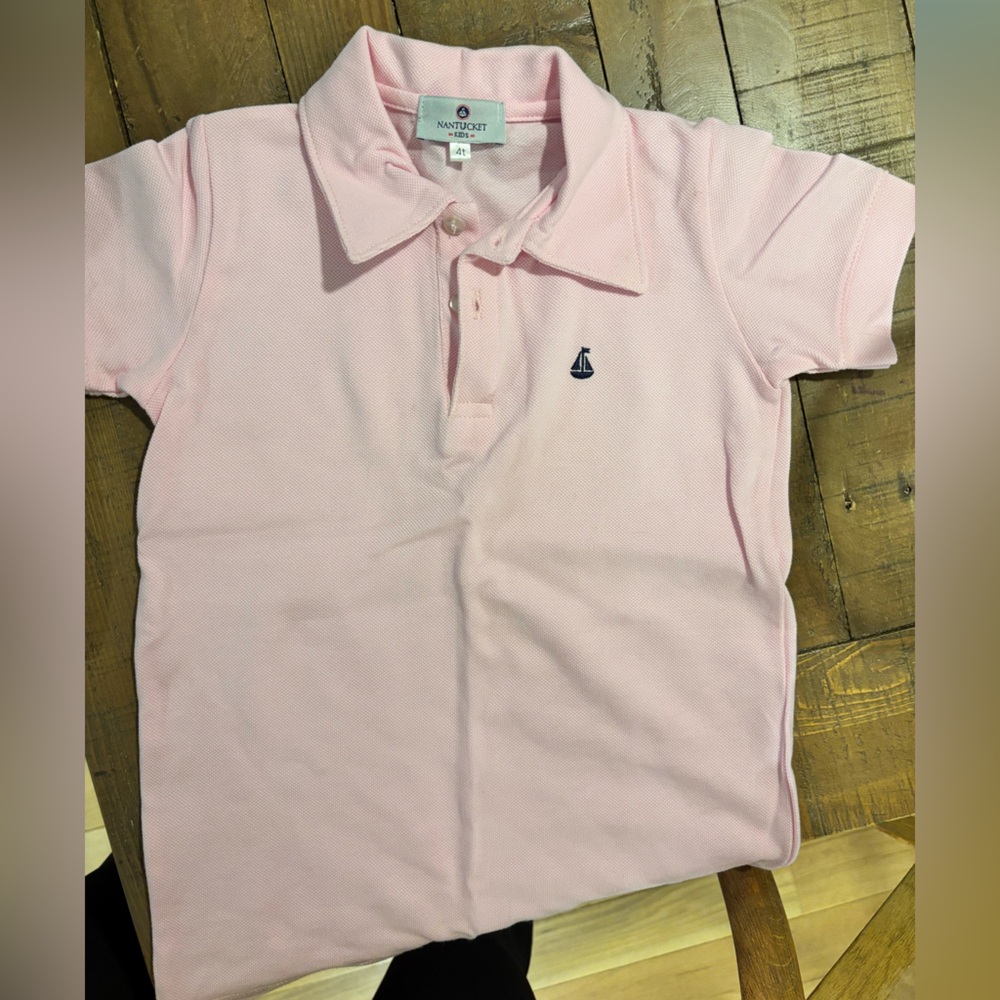 Nantucket Kids pink polo shirt brand new